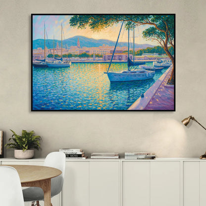 Port of Palma Serenity Sitting Room - Black Canvas Wall Art