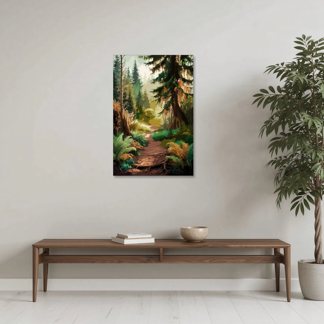 Portland Oregon Forests - Canvas Wall Art - Coffee Table - 24x36