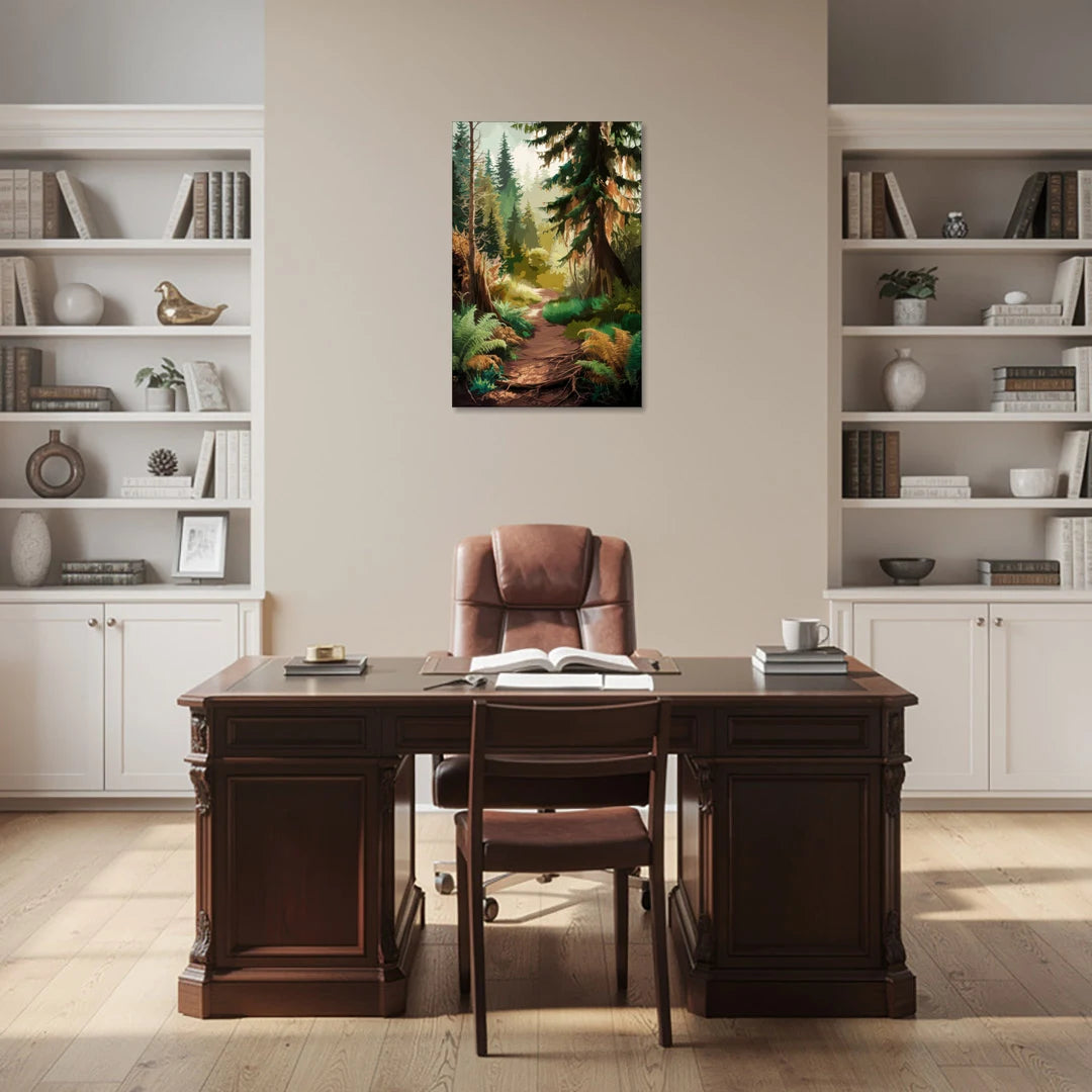 Portland Oregon Forests - Canvas Wall Art - Office - 24x36