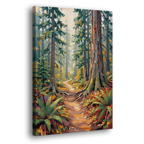 Portland Oregon Forests - Canvas Wall Art - Side
