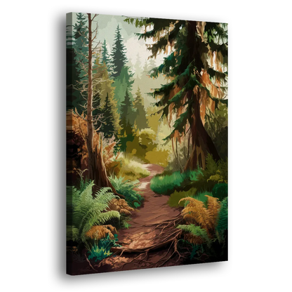 Portland Oregon Forests Side - Canvas Wall Art