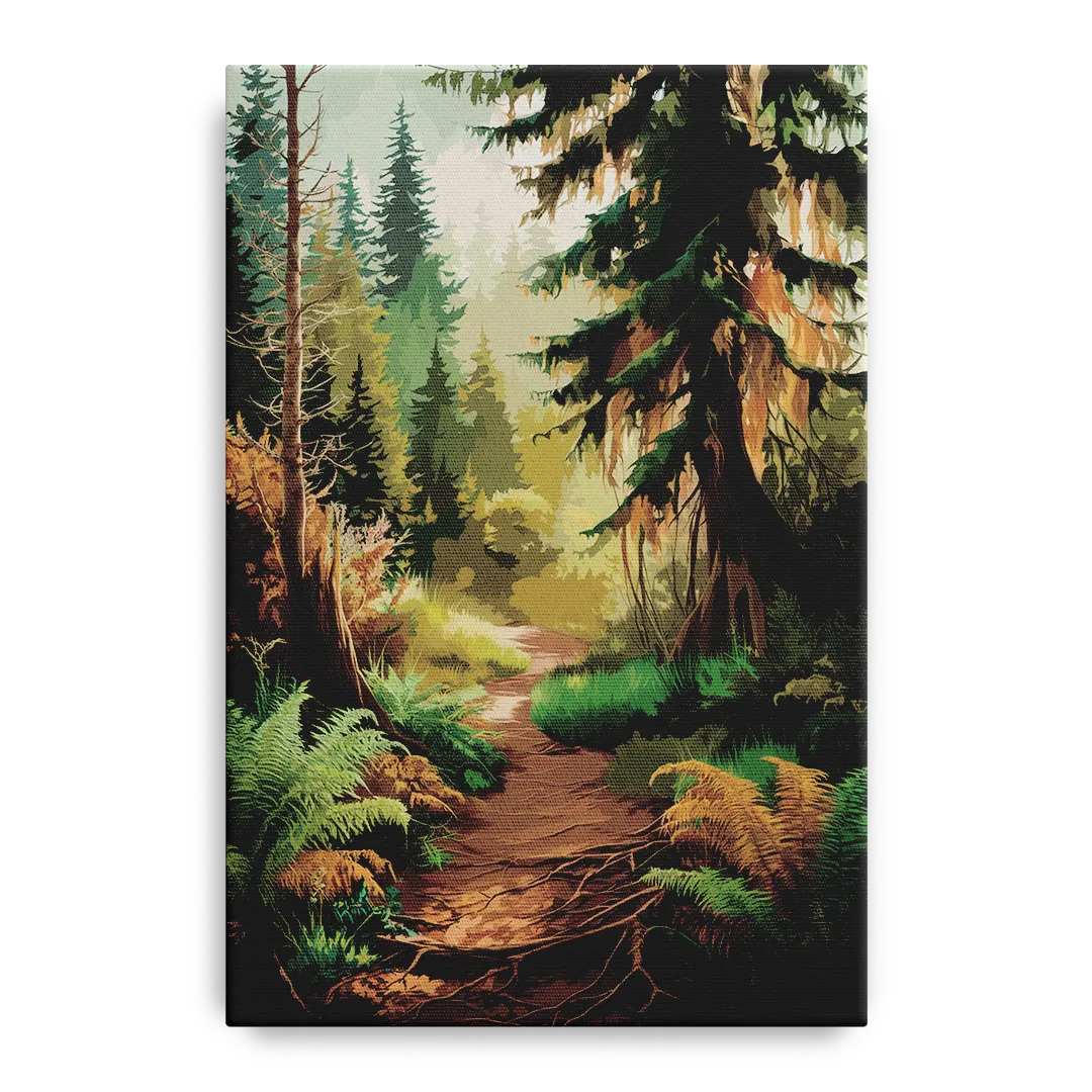 Portland Oregon Forests Front - Canvas Wall Art