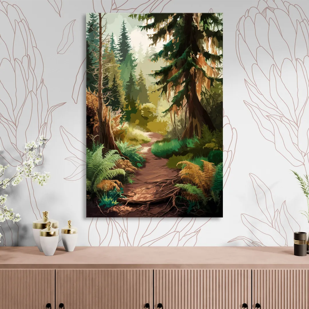 Portland Oregon Forests Sitting Room - Canvas Wall Art