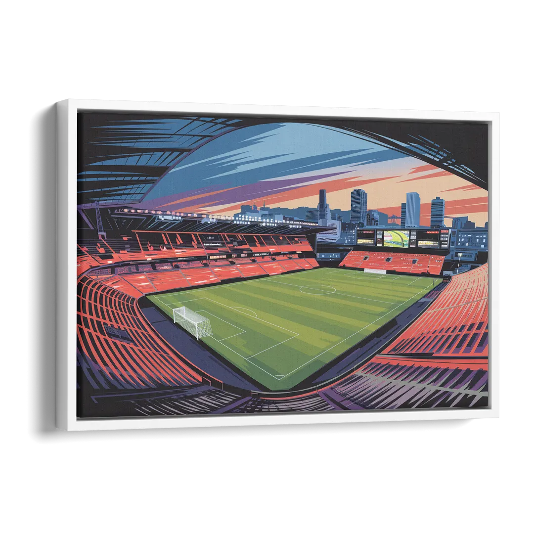 Portland Timbers Stadium View Side - White Canvas Wall Art