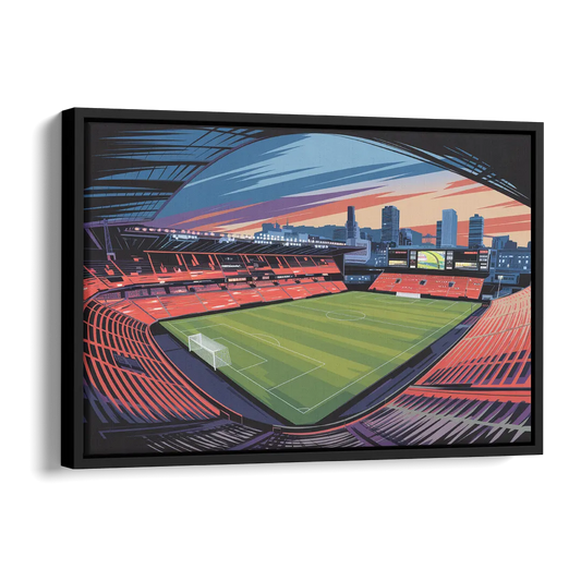 Portland Timbers Stadium View Side - Black Canvas Wall Art
