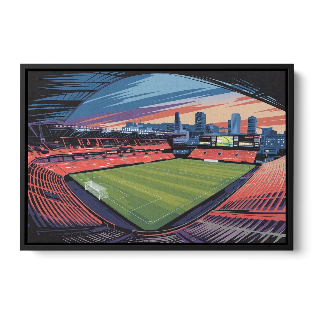 Portland Timbers Stadium View Front - Black Canvas Wall Art