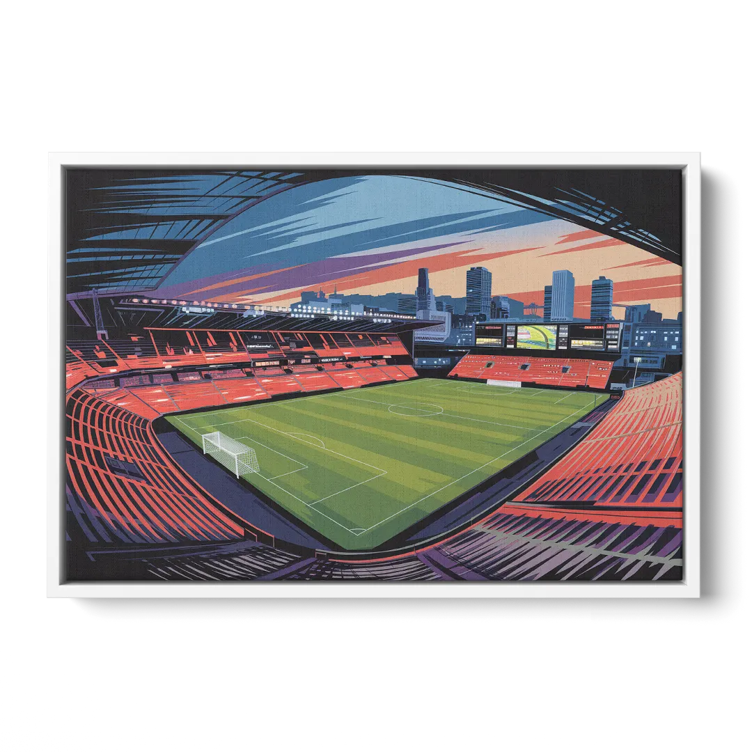 Portland Timbers Stadium View Front - White Canvas Wall Art