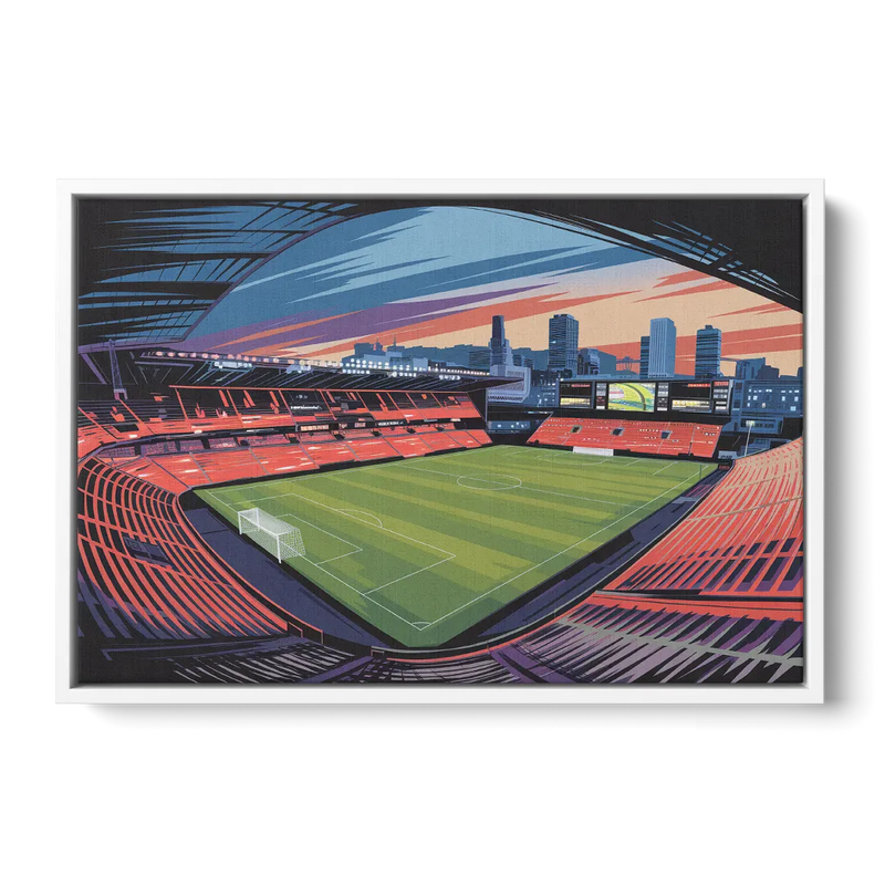 Portland Timbers Stadium View Front - White Canvas Wall Art