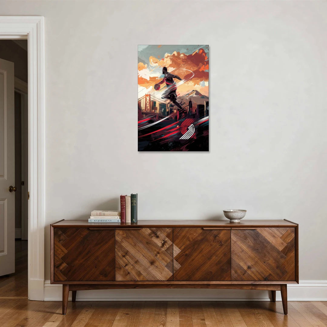 Portland Trail Blazers Fans - Canvas Wall Art - Coffee Table - 24x36