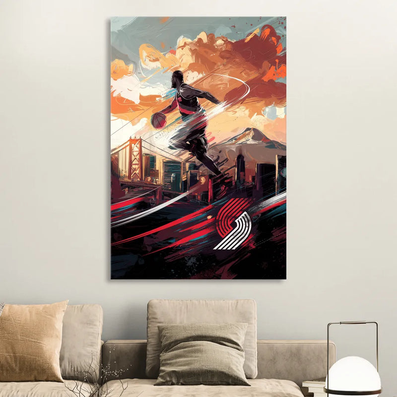 Portland Trail Blazers Fans Sitting Room - Canvas Wall Art