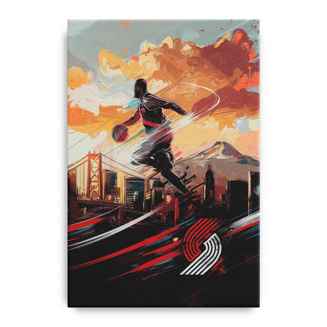 Portland Trail Blazers Fans Front - Canvas Wall Art