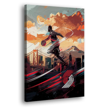 Portland Trail Blazers Fans Side - Canvas Wall Art