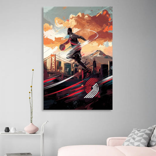 Portland Trail Blazers Fans Living Room - Canvas Wall Art
