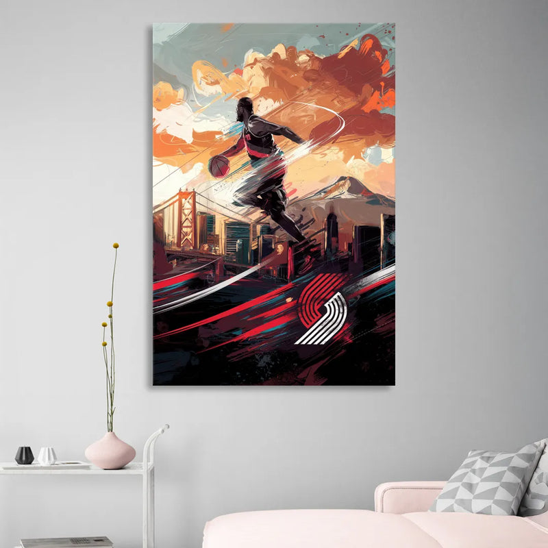 Portland Trail Blazers Fans Living Room - Canvas Wall Art