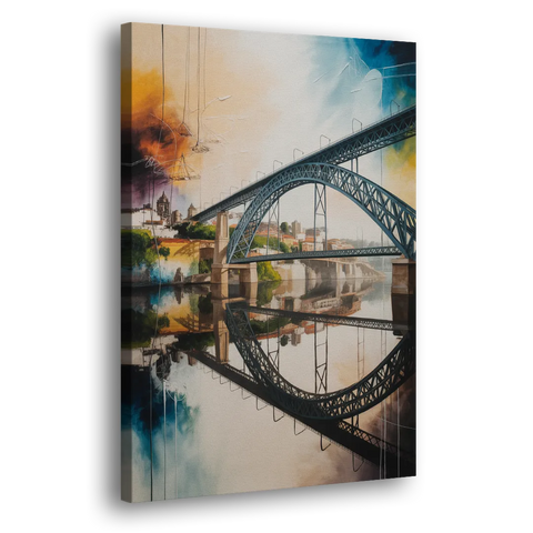 Porto Bridge Panorama - Canvas Wall Art