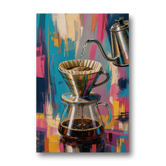 Pour-Over Coffee Ritual - Canvas Wall Art - Front