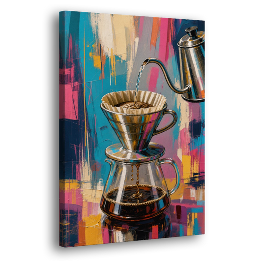 Pour-Over Ritual - Canvas Wall Art - Side