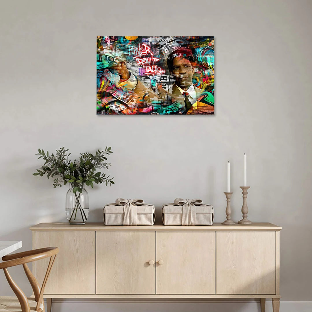 Power Don't Talk - Canvas Wall Art - Coffee Table - 36x24