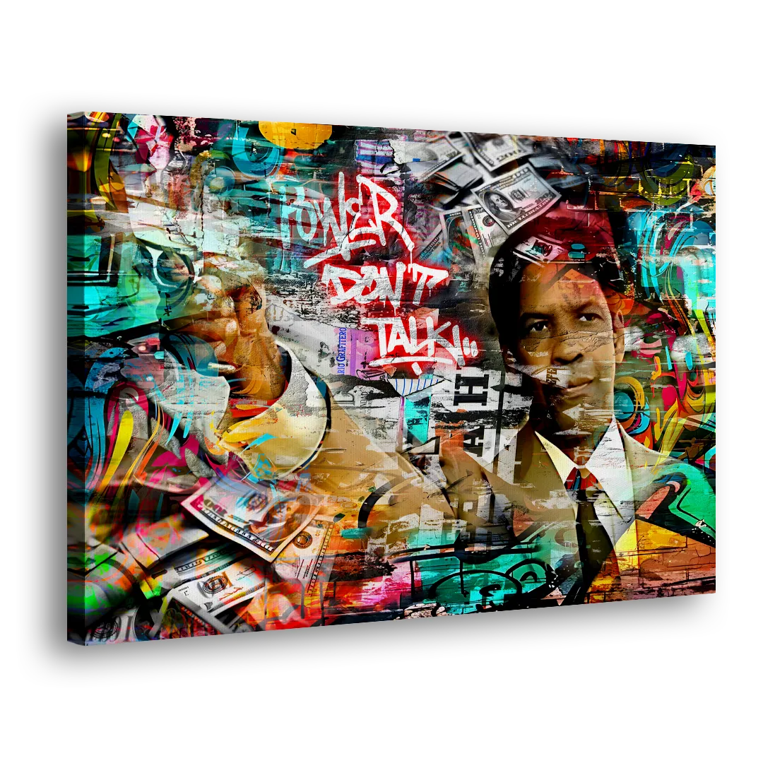 Power Don't Talk Side - Canvas Wall Art