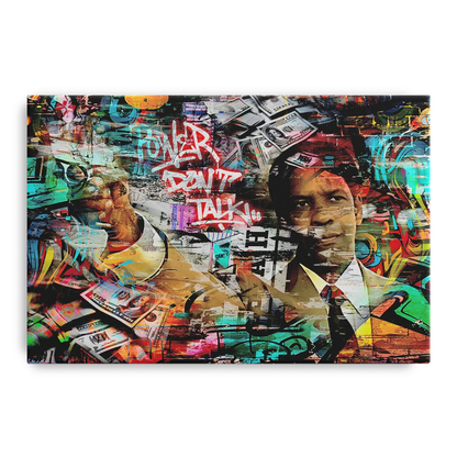 Power Don't Talk Front - Canvas Wall Art