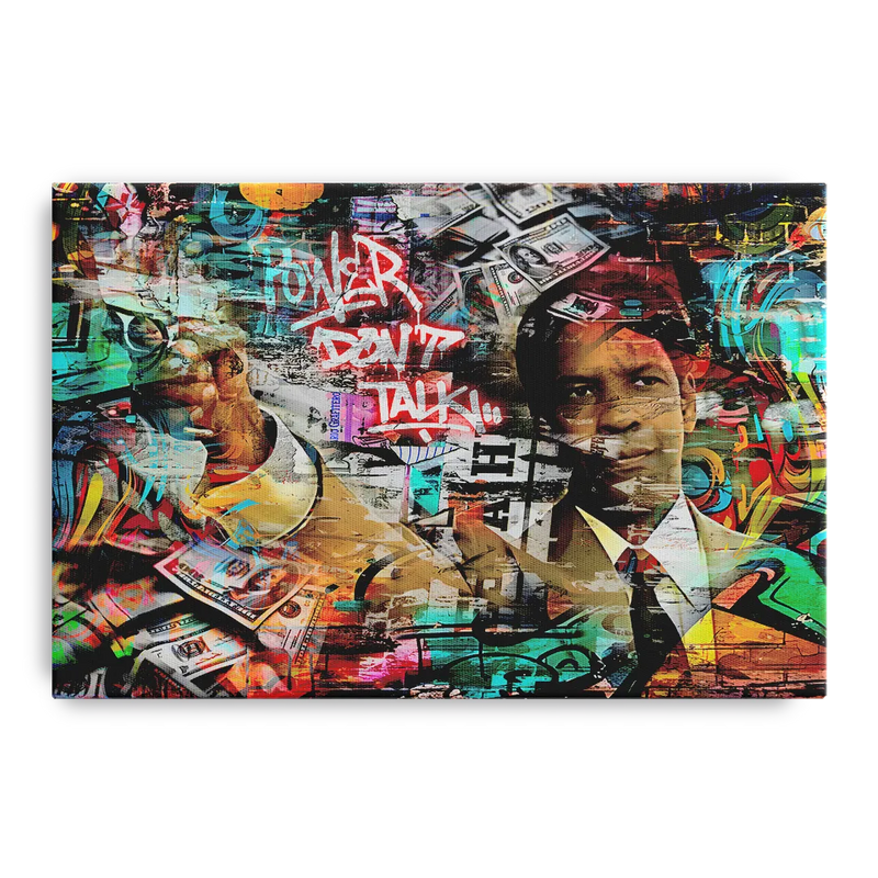 Power Don't Talk Front - Canvas Wall Art