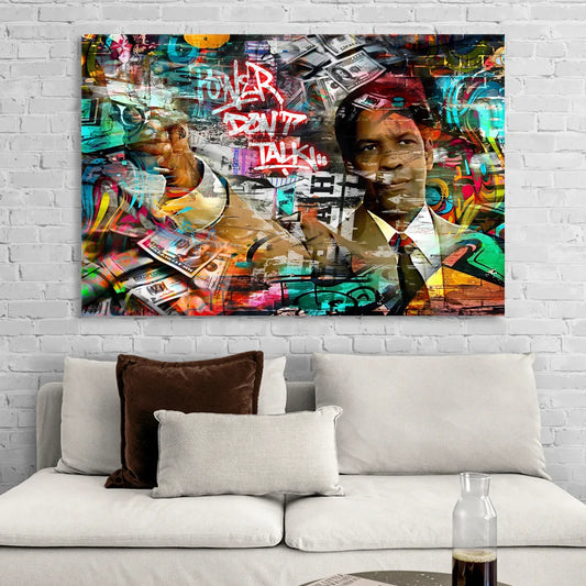 Power Don't Talk Living Room - Canvas Wall Art