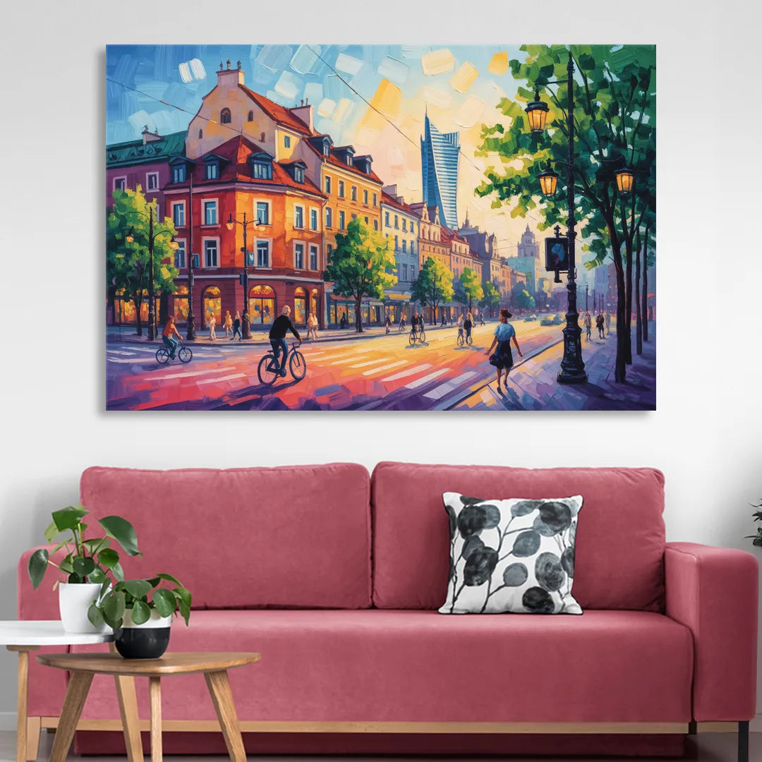 Praga District Vibe Sitting Room - Canvas Wall Art