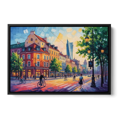 Praga District Vibe Front - Black Canvas Wall Art