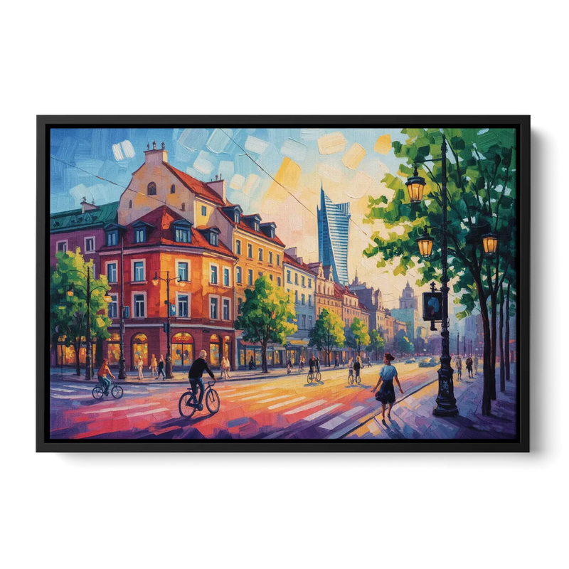 Praga District Vibe Front - Black Canvas Wall Art