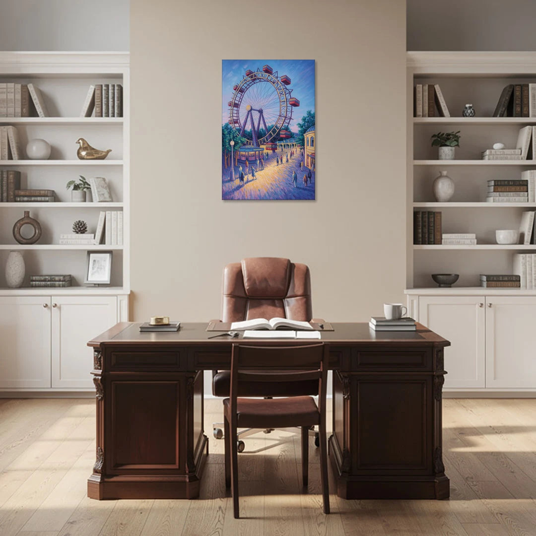 Prater's Giant Wheel - Canvas Wall Art - Office - 24x36