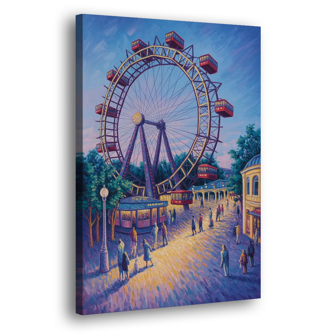 Prater's Giant Wheel Side - Canvas Wall Art