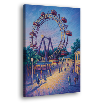 Prater's Giant Wheel Side - Canvas Wall Art