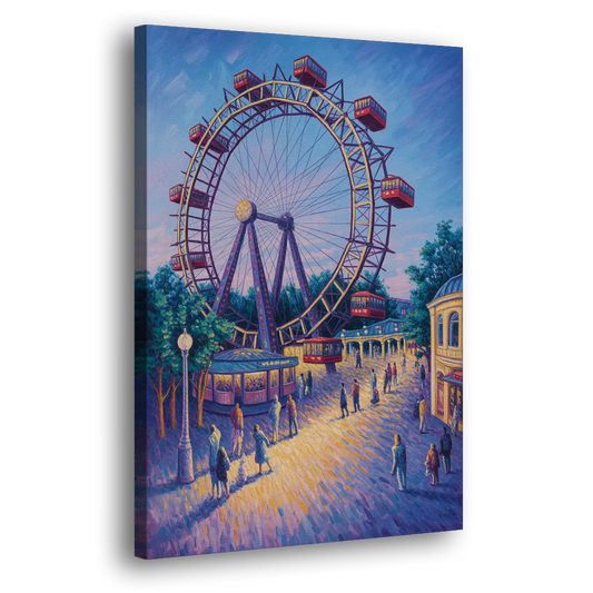 Prater's Giant Wheel Side - Canvas Wall Art