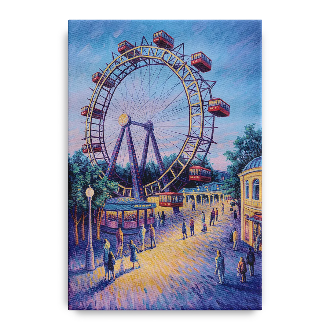 Prater's Giant Wheel Front - Canvas Wall Art