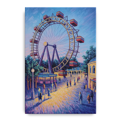 Prater's Giant Wheel Front - Canvas Wall Art