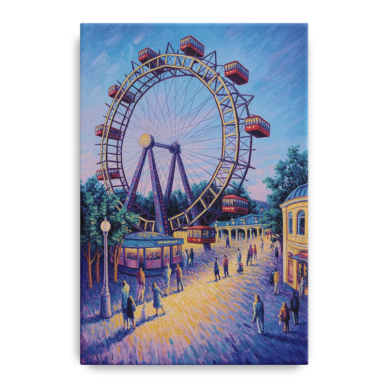 Prater's Giant Wheel Front - Canvas Wall Art