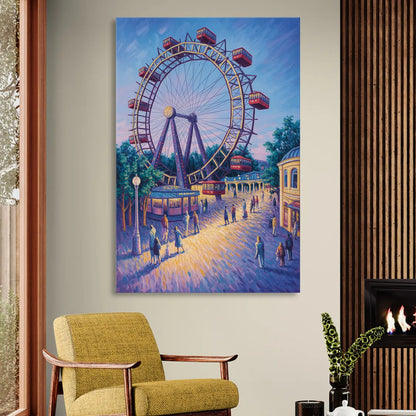 Prater's Giant Wheel Living Room - Canvas Wall Art