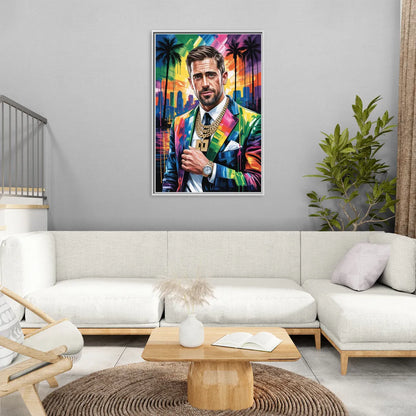 Prime Time 2.0 - Living Room White Frame Canvas