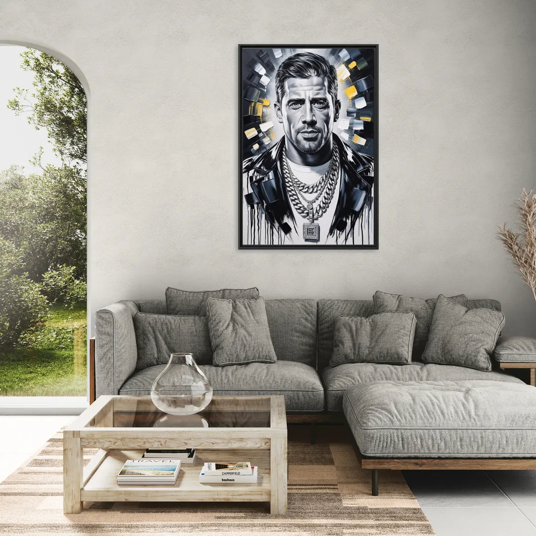 Prime Time - Living Room Black Frame Canvas