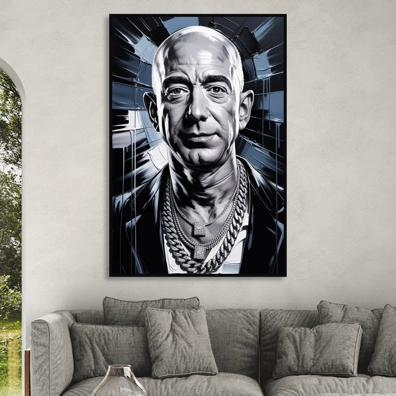 Prime Vision Living Room - Black Canvas Wall Art