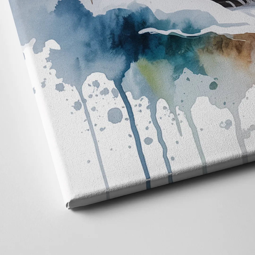 Pristine Winter Bear Landscape Canvas Close Up