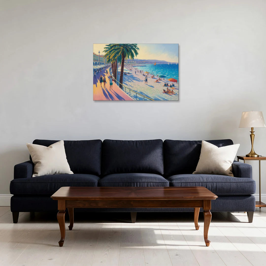Promenade des Anglais - Canvas Wall Art - Sofa - 30x20