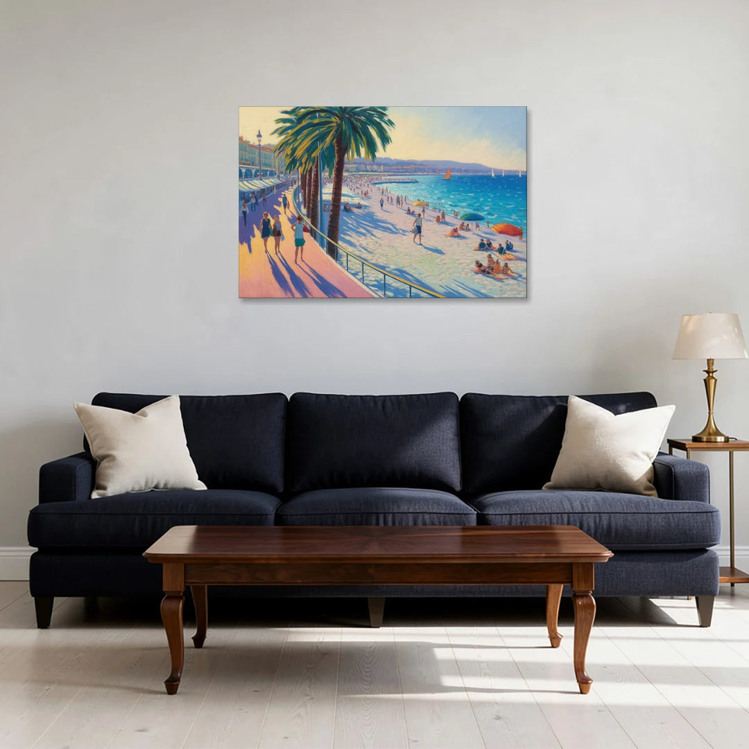 Promenade des Anglais - Canvas Wall Art - Sofa - 36x24