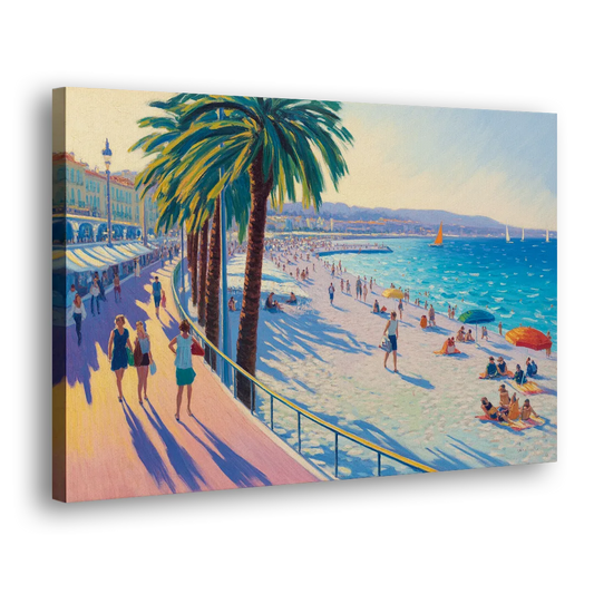 Promenade des Anglais Side - Canvas Wall Art