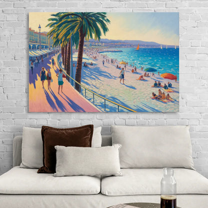 Promenade des Anglais Sitting Room - Canvas Wall Art