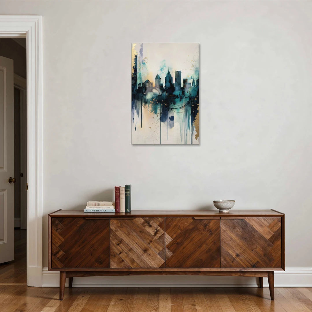 Providence Abstract Skyline - Canvas Wall Art - Coffee Table - 24x36