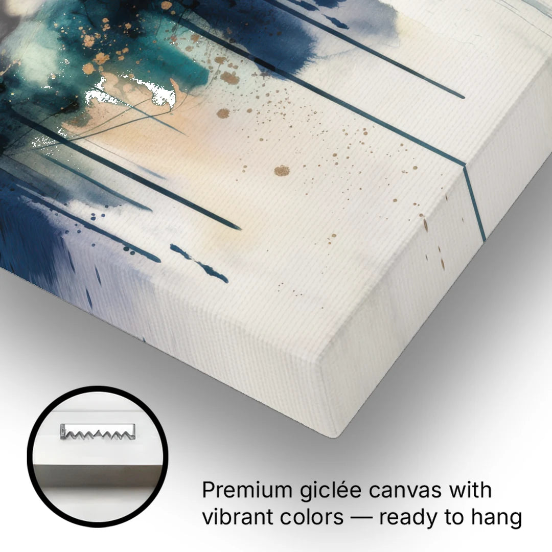 Providence Abstract Skyline - Canvas Wall Art - Gallery Wrap Corner