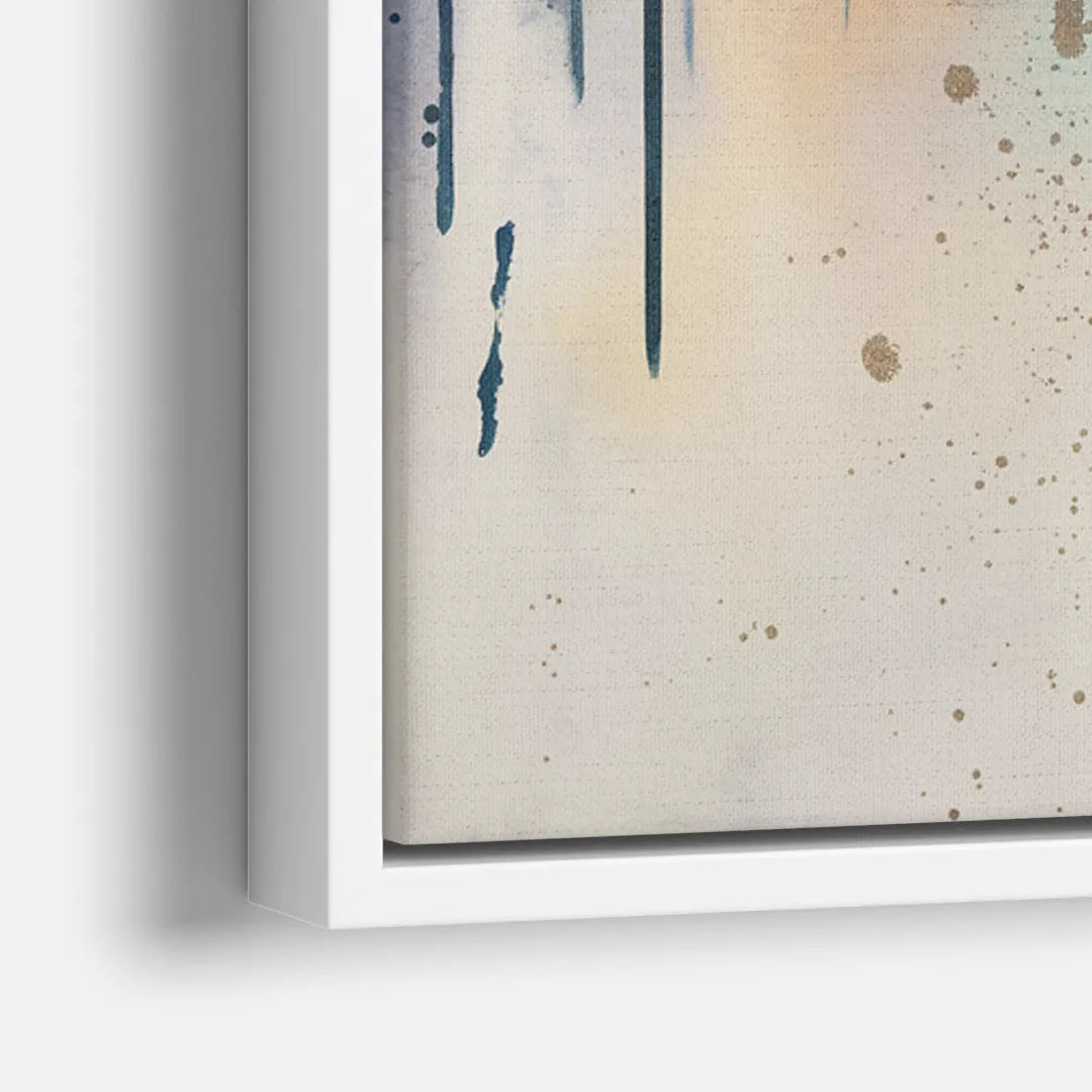 Providence Abstract Skyline - Close-Up White Frame Canvas