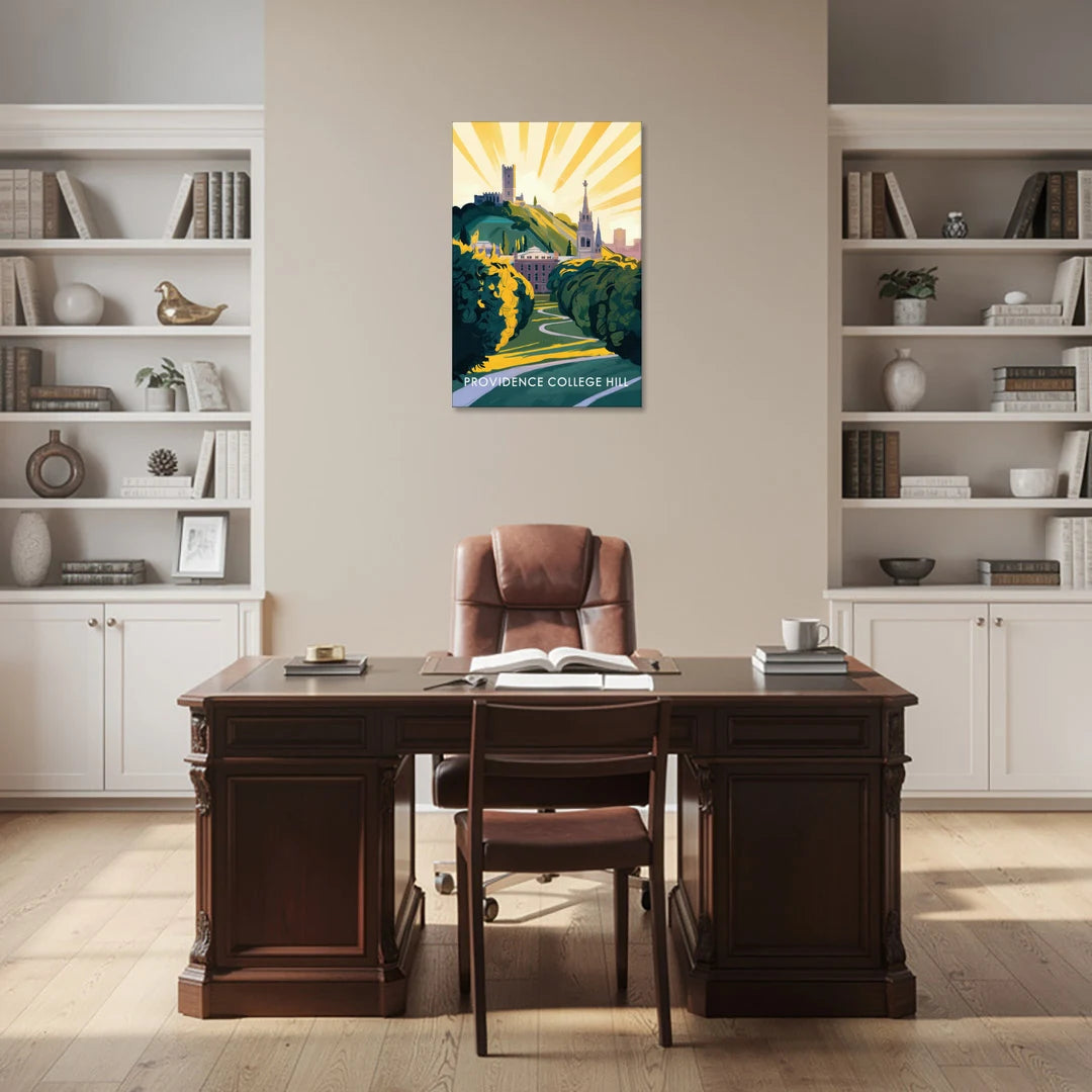 Providence College Hill View - Canvas Wall Art - Office - 24x36