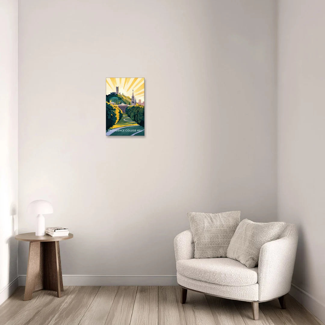 Providence College Hill View - Canvas Wall Art - Sofa - 12x18